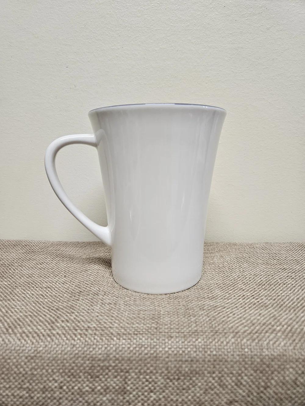 2006 Starbucks Ceramic Coffee Mug with Black Logo Blue Interior & Purple Rim